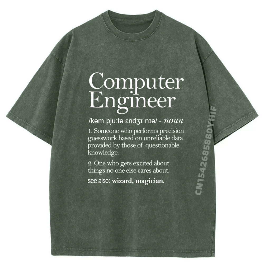مهندس الكمبيوتر تعريف الملابس هندسة الكمبيوتر بالجملة بلايز 100 قطعة الصيف غسلها تي شيرت #4