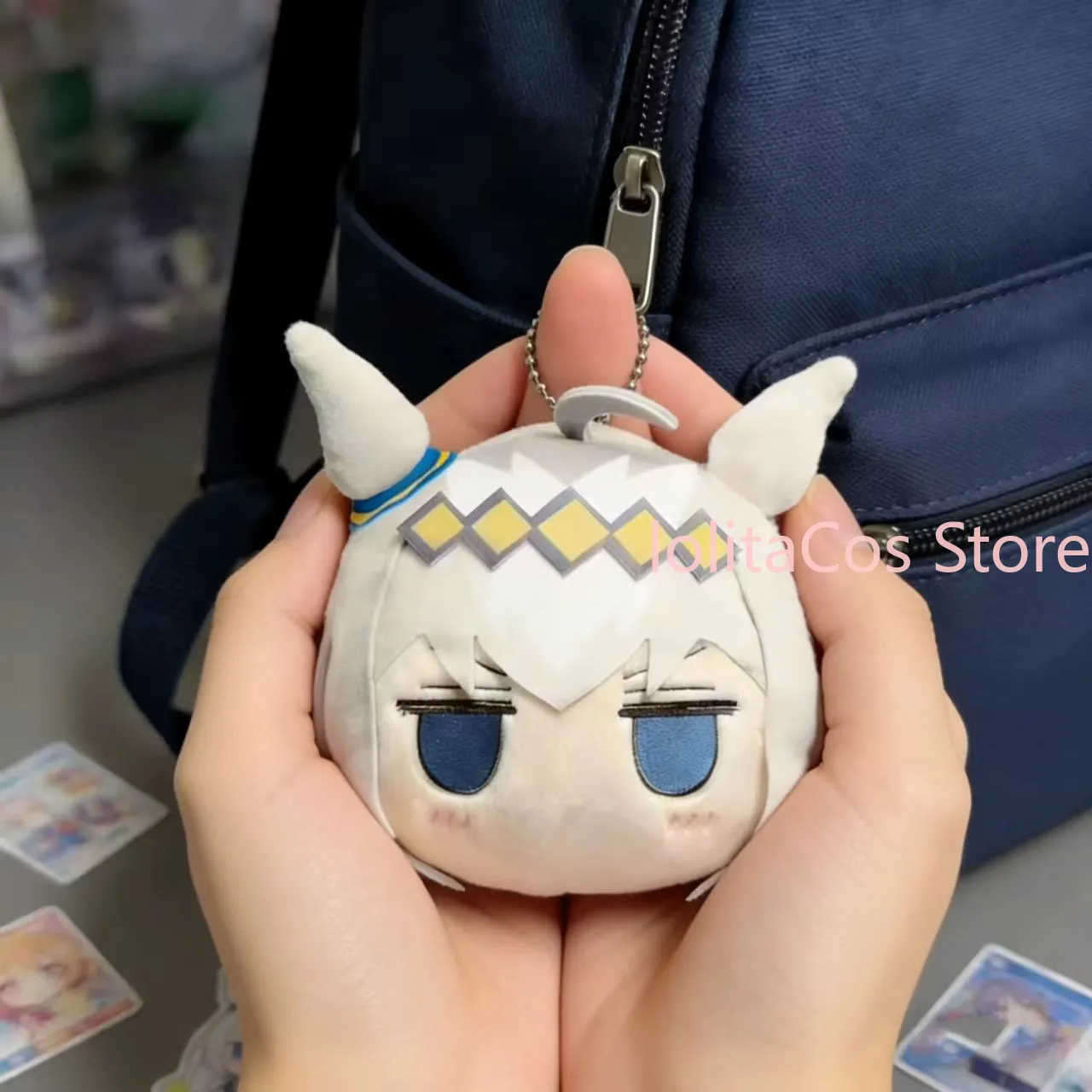 Uma Musume Oguri Cap Tokai Teio Tamamo Cross Special Week Plush Doll Cotton Ball Keychain Anime Bag Charm Pendant Cosplay Gift - view 6