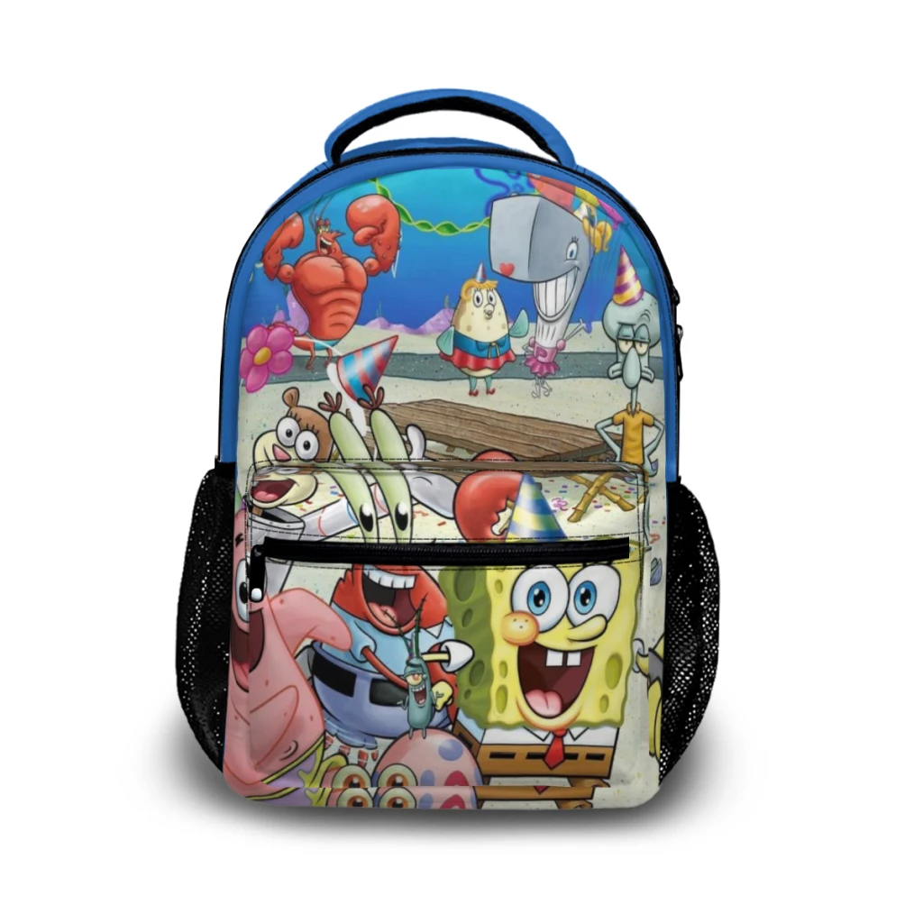 

New Fashionable Spongebob Cartoon Pattern School Bag Print Backpack 17inch