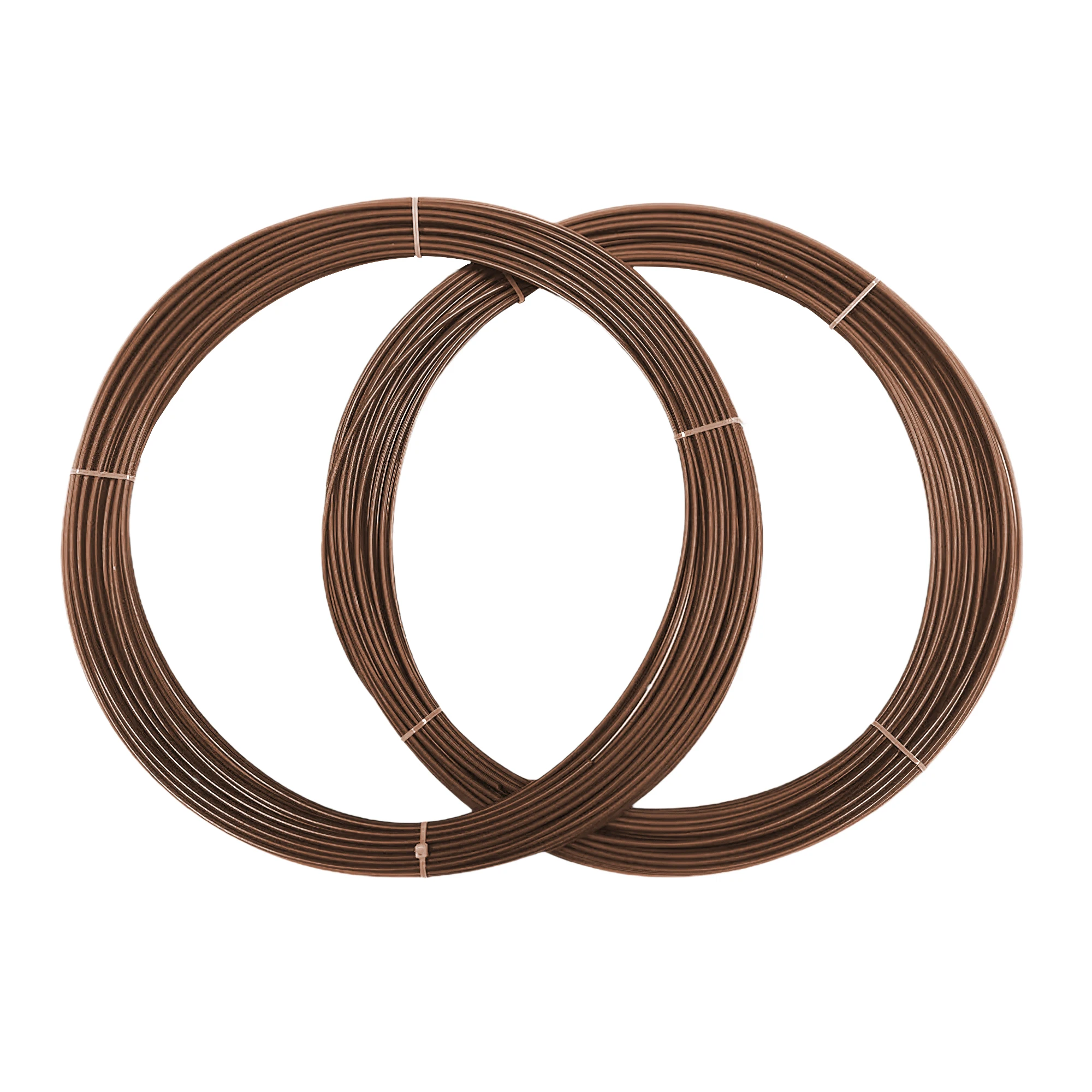 2.3mm Diameter 100FT Brown Industrial Conveyor Belt Steel Buckle Threading Pins 30m/Reel Stainless Steel Rubber Cover Lintron