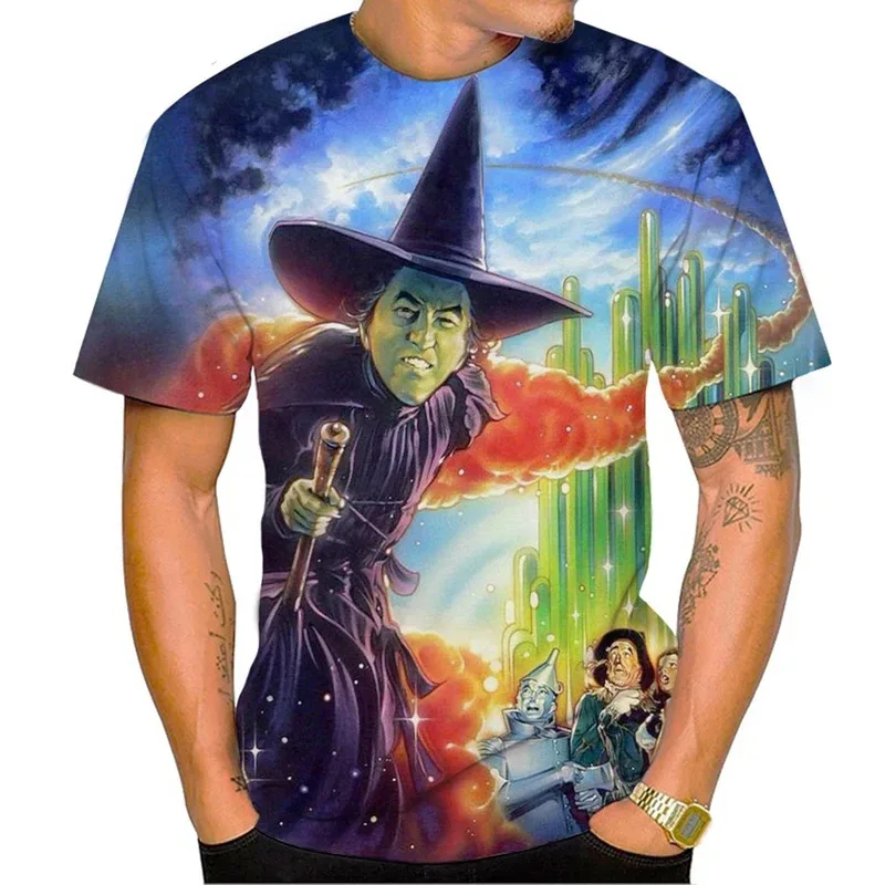 Summer Hot Selling Creative Oil Painting The Wizard of Oz 3D Printing Art Pattern Personalized Fashion T-shirt