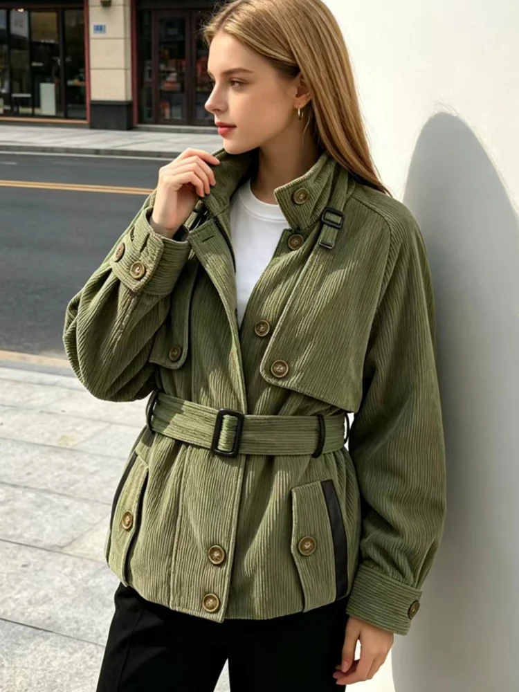 SLTNX Autumn and winter new  retro tooling jacket jacket ladies street casual coat