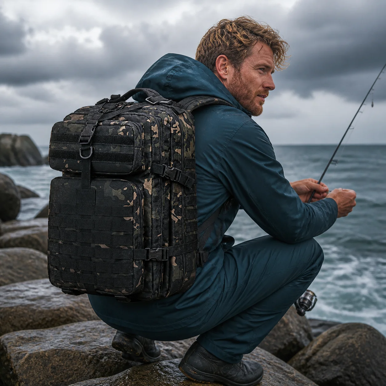Gift Hook 25L/50L Tactical Backpacks Man Traveling Bags Survival Outdoor Assault Pack EDC Molle Pack Hiking Trekking Hunting Bag
