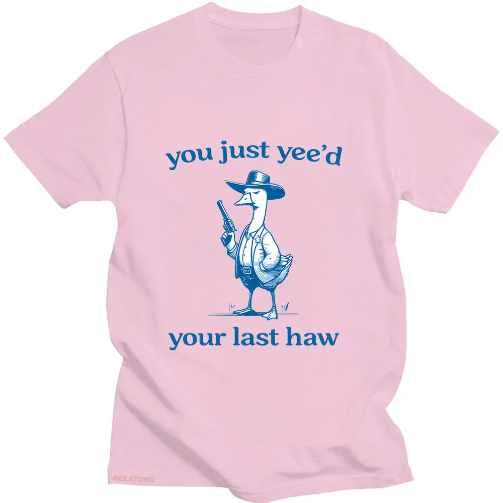 Silly Goose T-shirt Cartoon Print Harajuku Kawaii Tee-shirt Short Sleeve Cotton Casual Tshirt Unisex Japanese Anime Cute Clothes