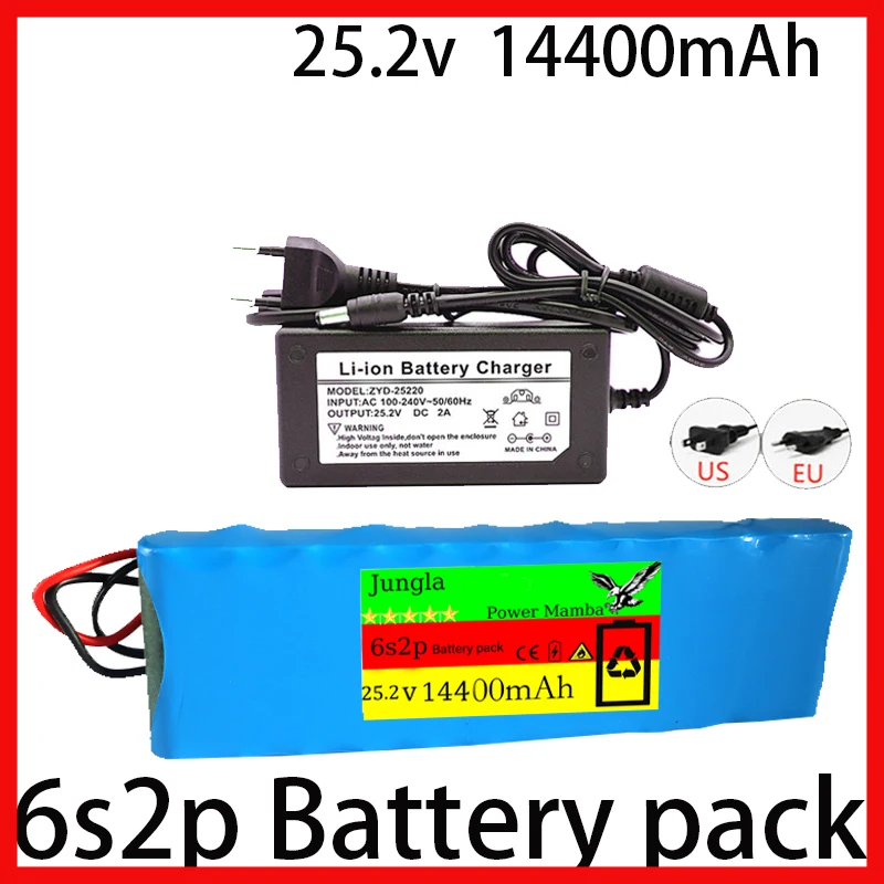 

25.2V 14400Mah 6s2p 18650 Lithium Batterij 25.2V 28000Mah, Met Bms Elektrische Fiets Booster + Lader 3 Bestellingen