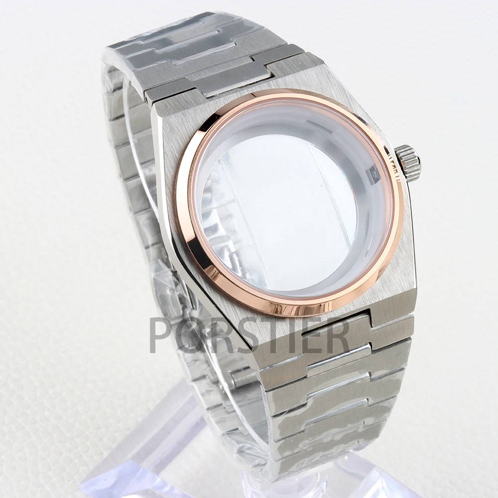 Sapphire Glass 40mm Nh35 Watch Case Solid 316L Stainless Steel for Seiko NH35 NH36 Movement PRX Super Player 31.8mm Dial