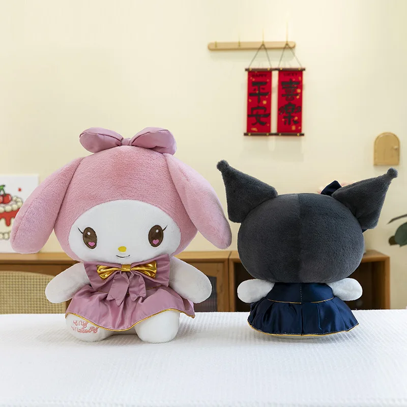 サンリオ-クロミ-マイメロディ-ゴールドドレスぬいぐるみ-かわいいふわふわアニメ-ホームデコレーションギフト-女の子ファンコレクション-キュート-デイリーグッズ