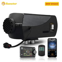 8KW 12V&24V Diesel Heater bluetooth App & Remote Control w/Automatic Altitude Adjustment Air Heater for RV Trailer Camper Van