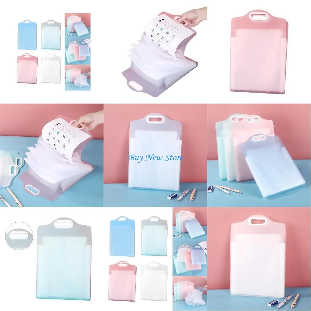

20CE 13 Pocket Accordion Folder School Test Papers Folder Handheld File Organiser
