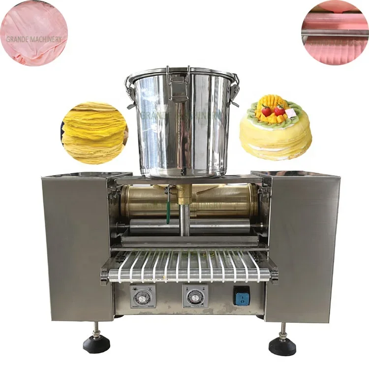 

Commercial Automatic Mini Mille Egg Crepe Machine Thousand Layer Cake Pancake Egg Skin Crepe Millecrepe Making Machine