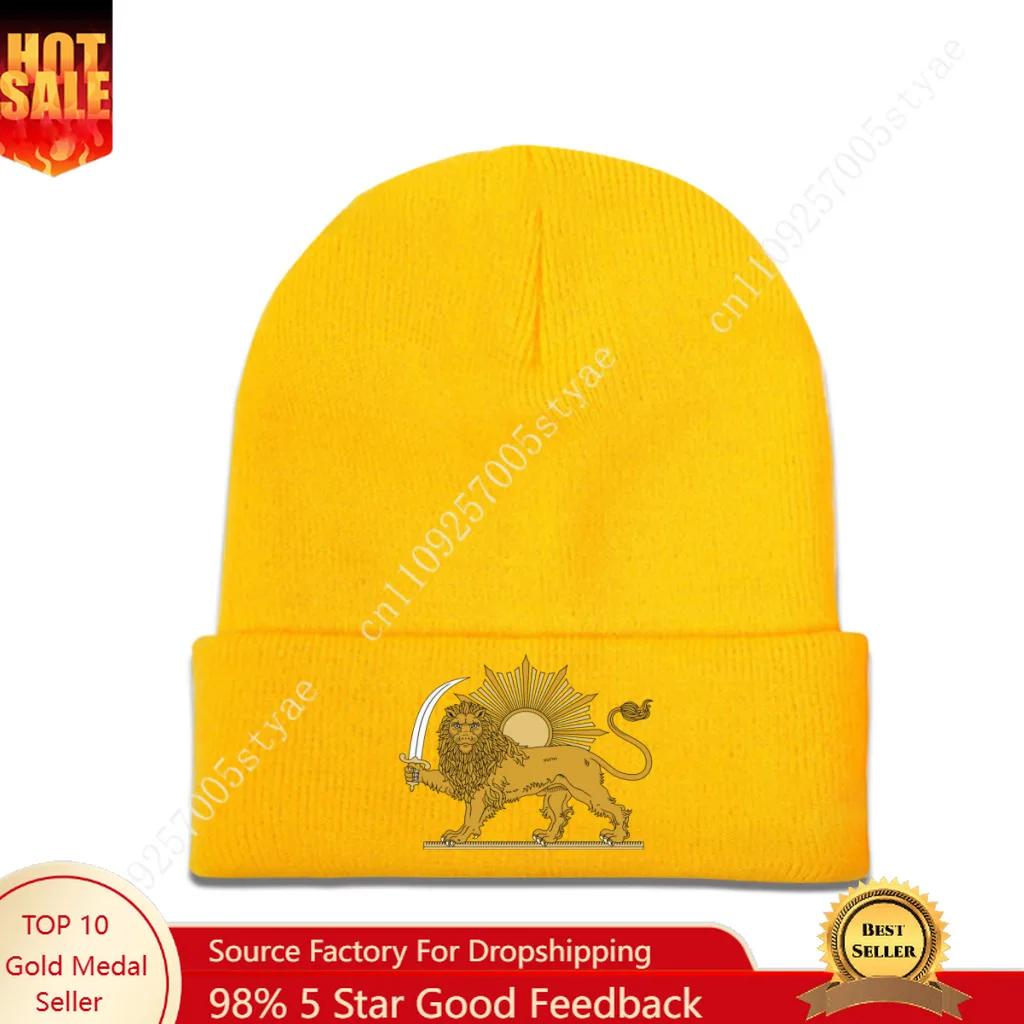 

Iran Lion Sun Country Flag Beanie Men Women Knit Hat Beanies Warm Winter Caps Soft Skull Cap Fashion Ski Hats Knitted Hat