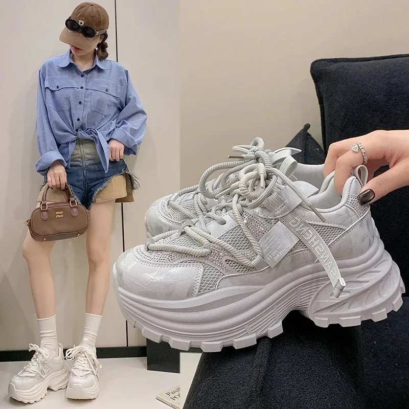 Women's Chunky Dad Sneakers 2026 New Rise-Enhancing, Slimming, Versatile, Lightweight, Comfortable Casual Sports Shoes