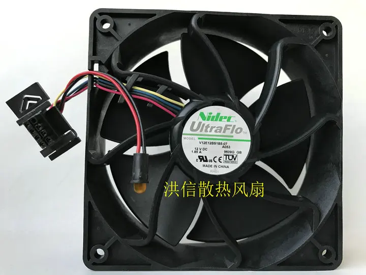 

Free shipping original Nidec 12038 V12E12BS1B5-07 12V 1.85A HP server temperature control fan