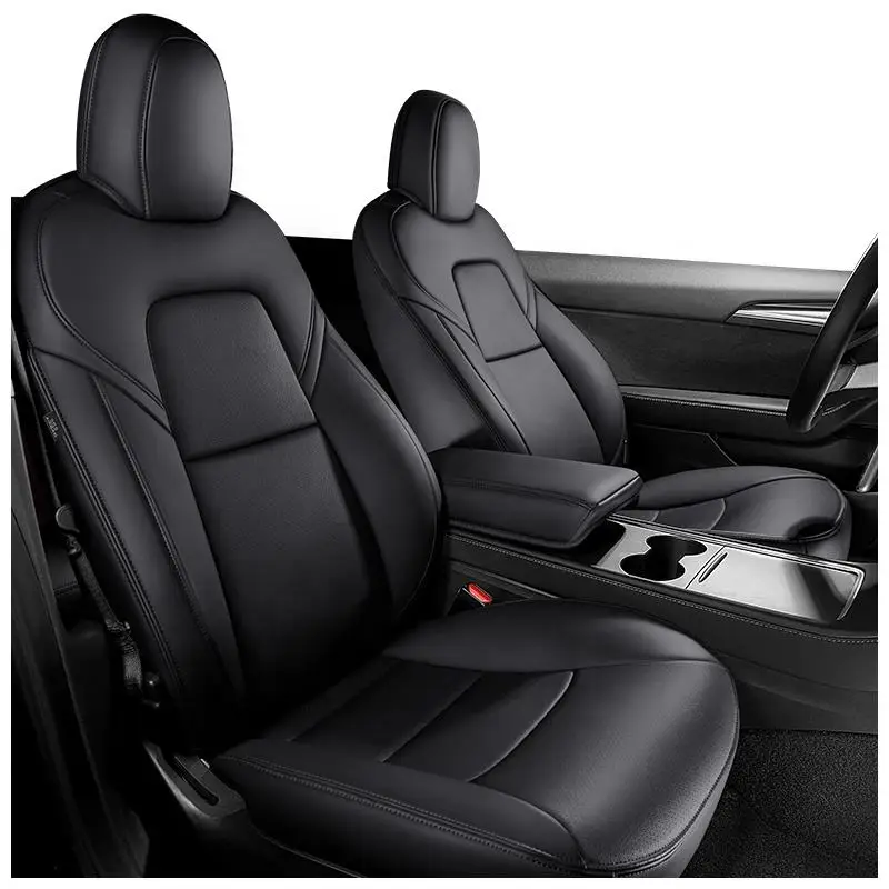 2022 model y seat cover Nappa Leather Car Seat Covers Fully Wrapped  Protector Fit for Model 3