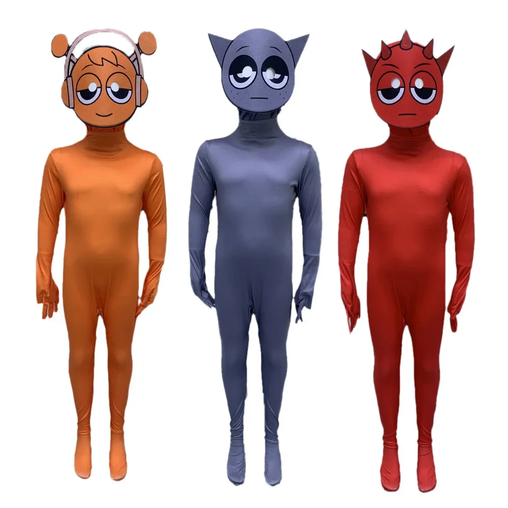 2025 Sprunki Incredibox Cosplay Costume Kid Monster Horror Game Clothing Creative Halloween Party Jumpsuits Clothes