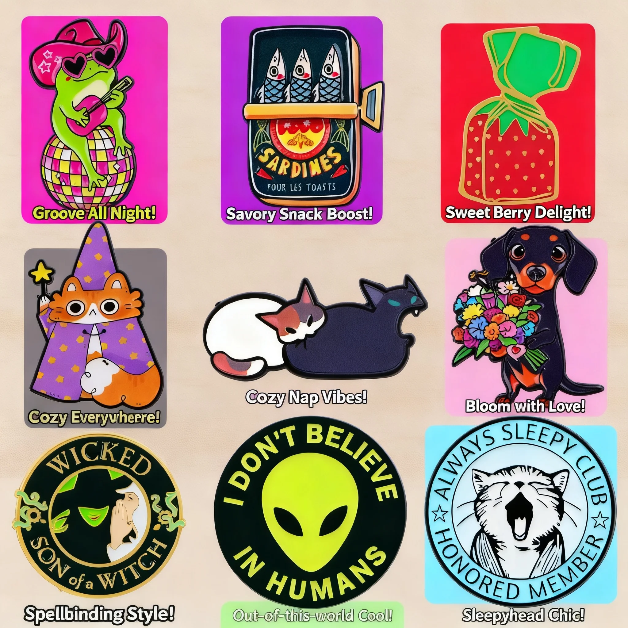 

Cute Cat Magician Enamel Pin Cartoon Alien Badge for Backpack Women Brooch Hat Lapel Pin Cosplay Accessory Toy Gift Jewelry