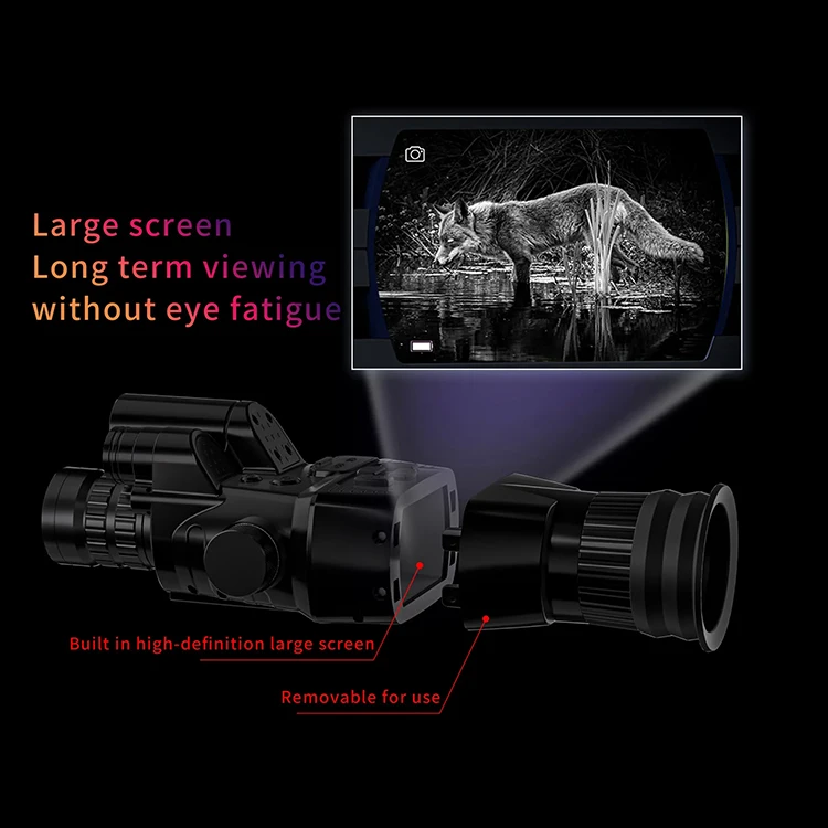 HENBAKER CY900 Mira Caça Visão Noturna Infravermelha Alcance Monocular Com Clipe