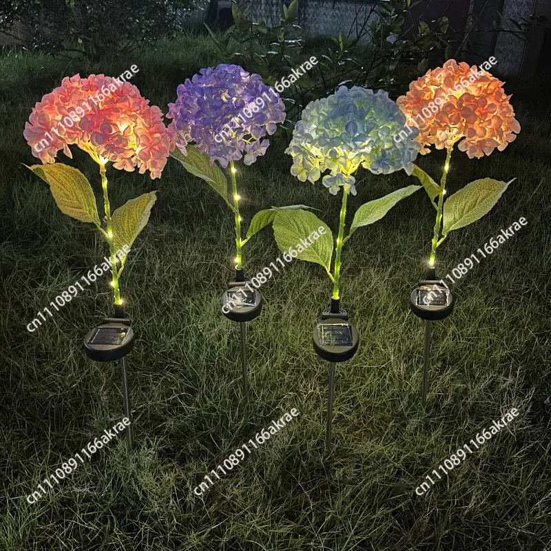 for Solar floor plug lamp simulation hydrangea ball lamp outdoor lawn courtyard decoration atmosphere viewing lamp