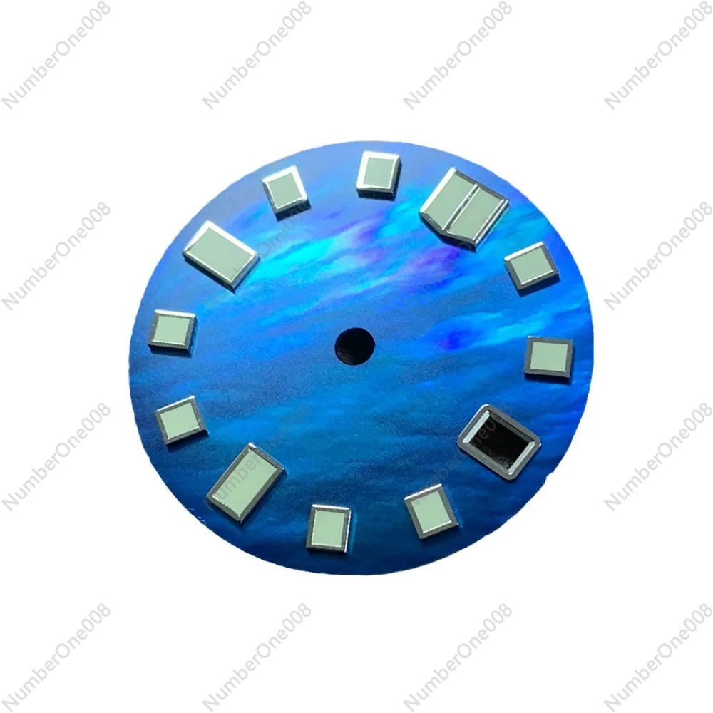 

Watch Dial 28.5mm Blue Shell Surface C3 Strong Luminous No LOGO Suitable for NH35 36 4R 7S Movement