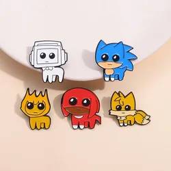 Animal Surfing Enamel Pins Custom Ocean Motion Cats Dogs Brooches Lapel Pin Shirt Bag Badge Cartoon Sea Jewelry Gift for Friends