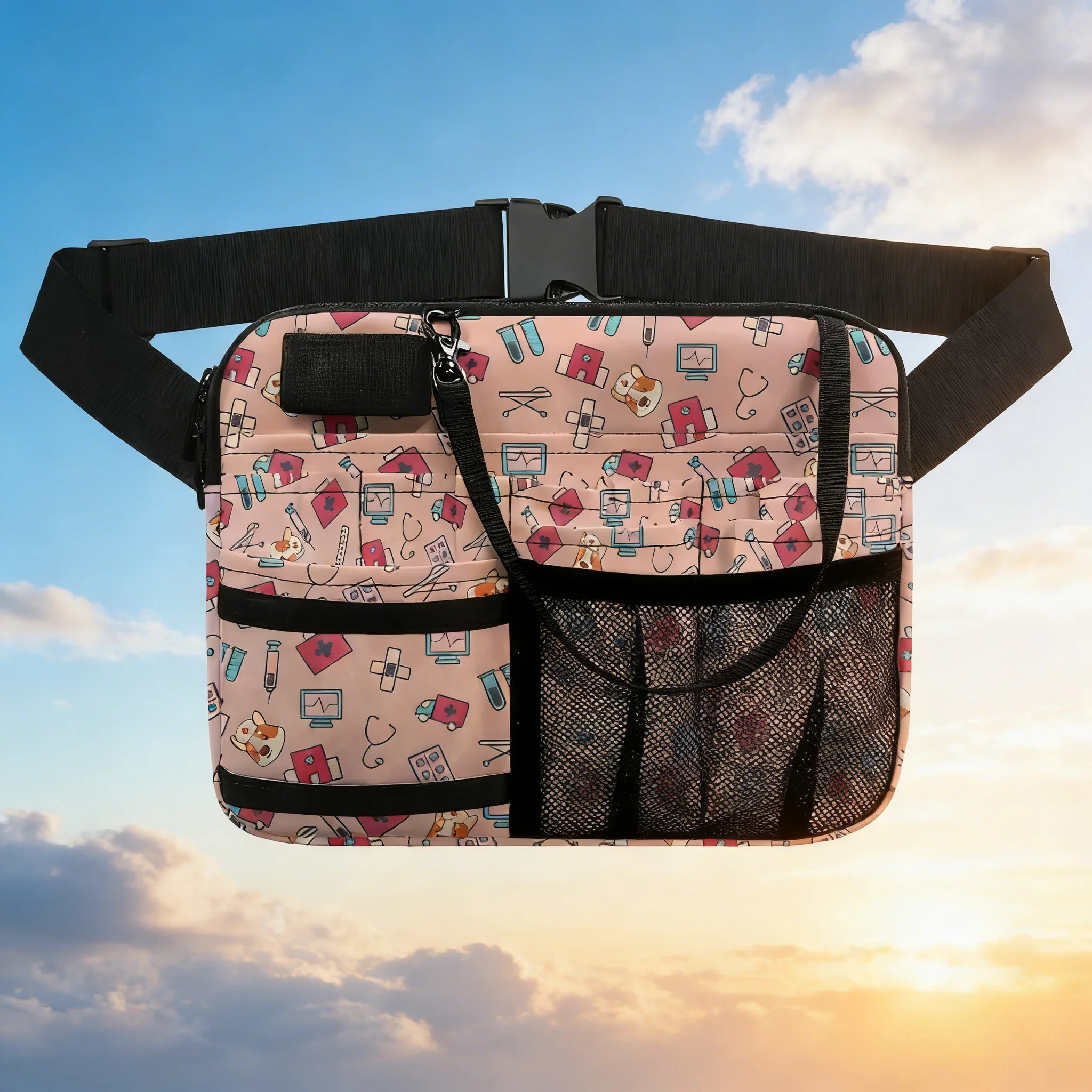 

Идеальный подарок для ветеринара: практичная поясная сумка с милым принтом животных, многофункциональная сумка-бананка с регулируемым ремнем для ветеринаров и ветеринарных техников.