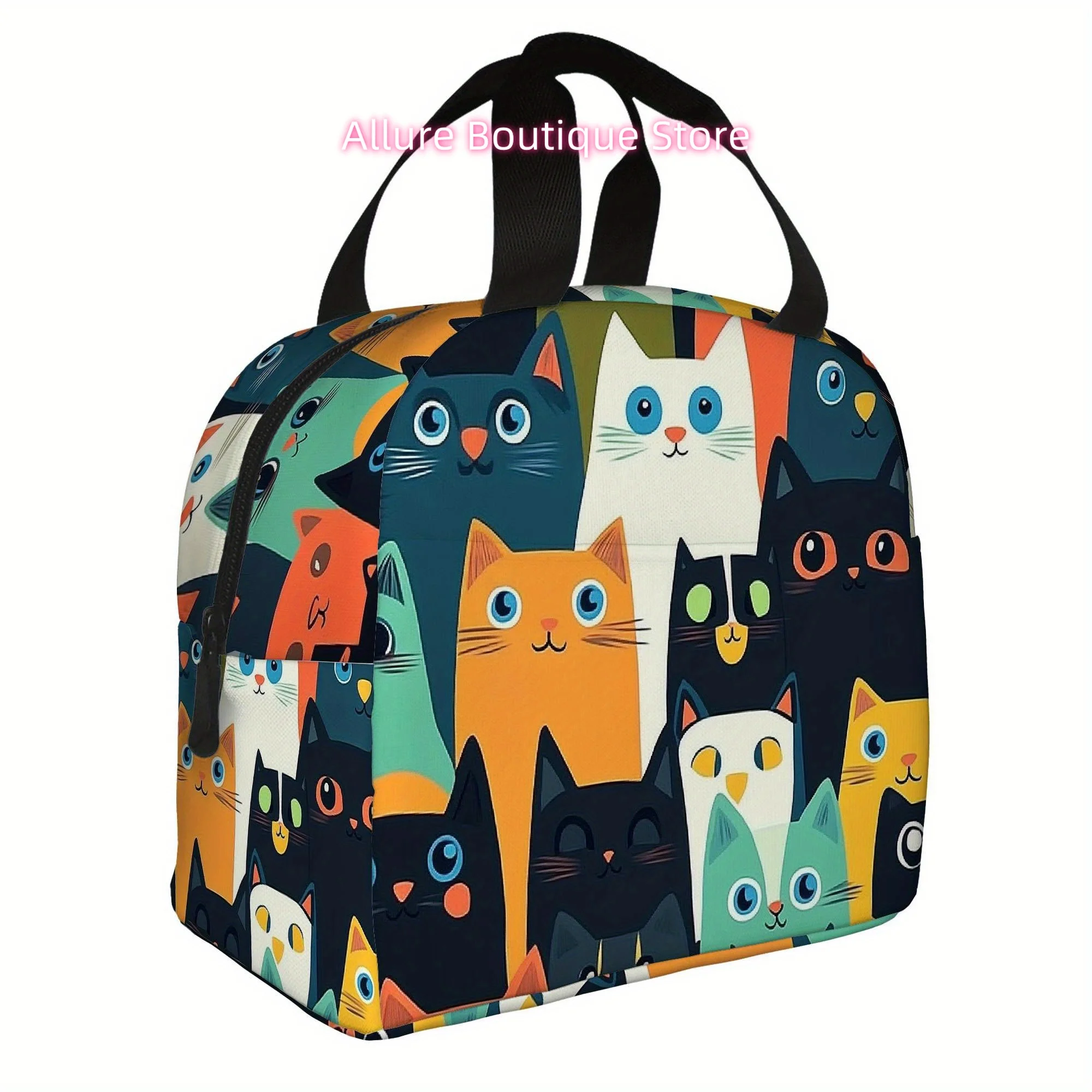 

1pc Thermal Insulated Bag with Cute Cat Pattern - Non-Food Contact Thermal Insulation for Hot/Cold Storage, Office, Travel, Part