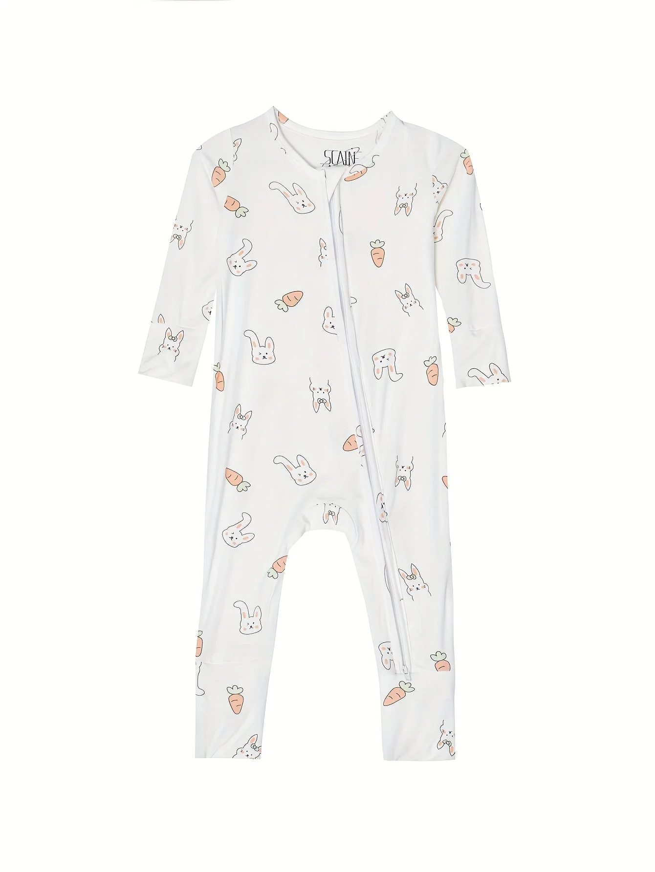 Three-piece fashion baby romper set, featuring a randomly selected bamboo fibre romper, suitable for ages 0-24 months. view 6