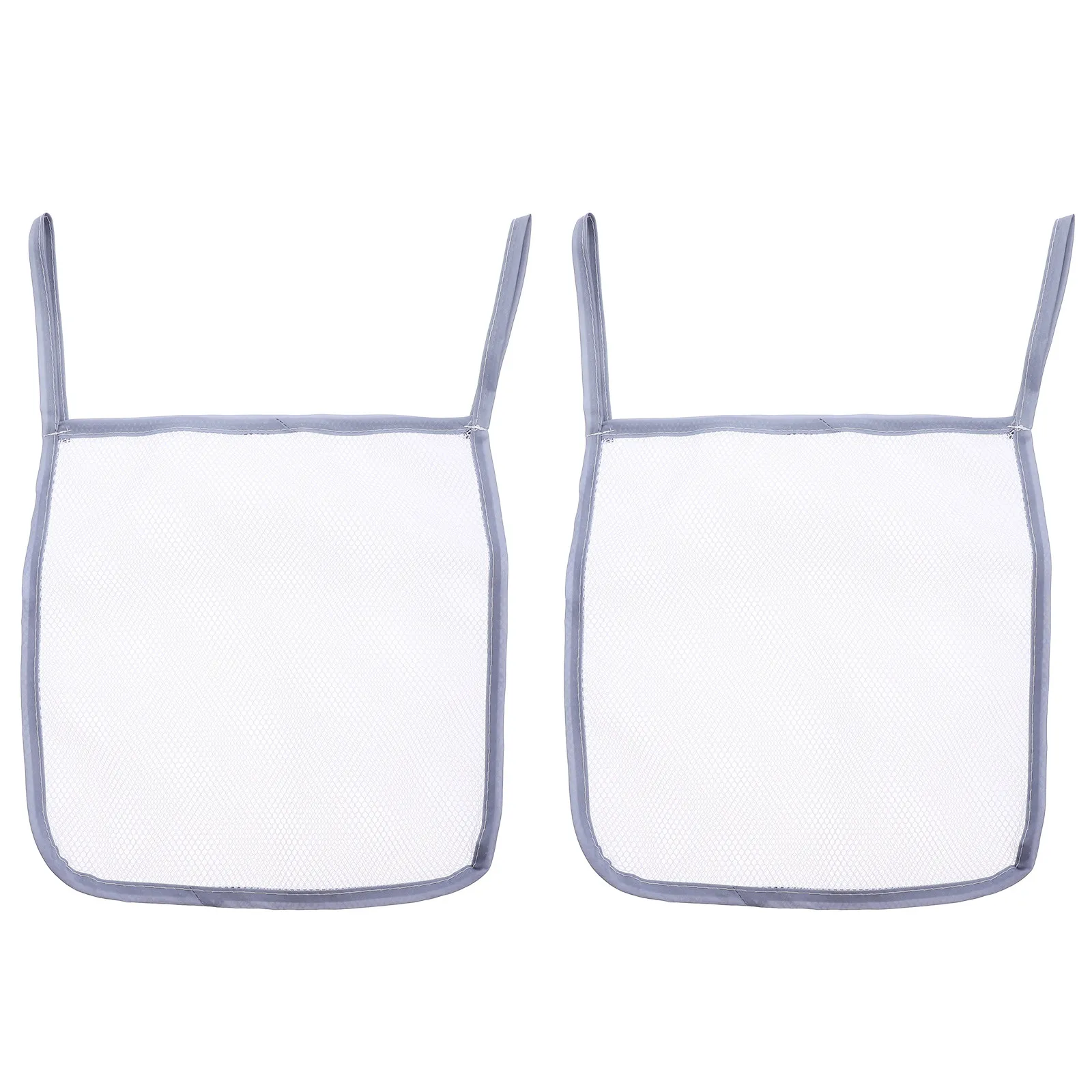 2Pcs Stroller Storage Net Bag Heavy-Duty Mesh Hanging Organizer for Baby Stroller Side Mount Easy Access Diaper Pacifier Rattle