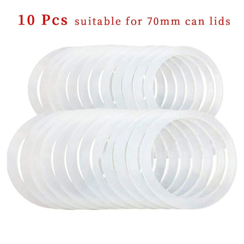 10Pcs Silicone Jar Gaskets Replacement  Airtight Silicone Gasket Sealing Rings for Regular Mouth Canning Jar