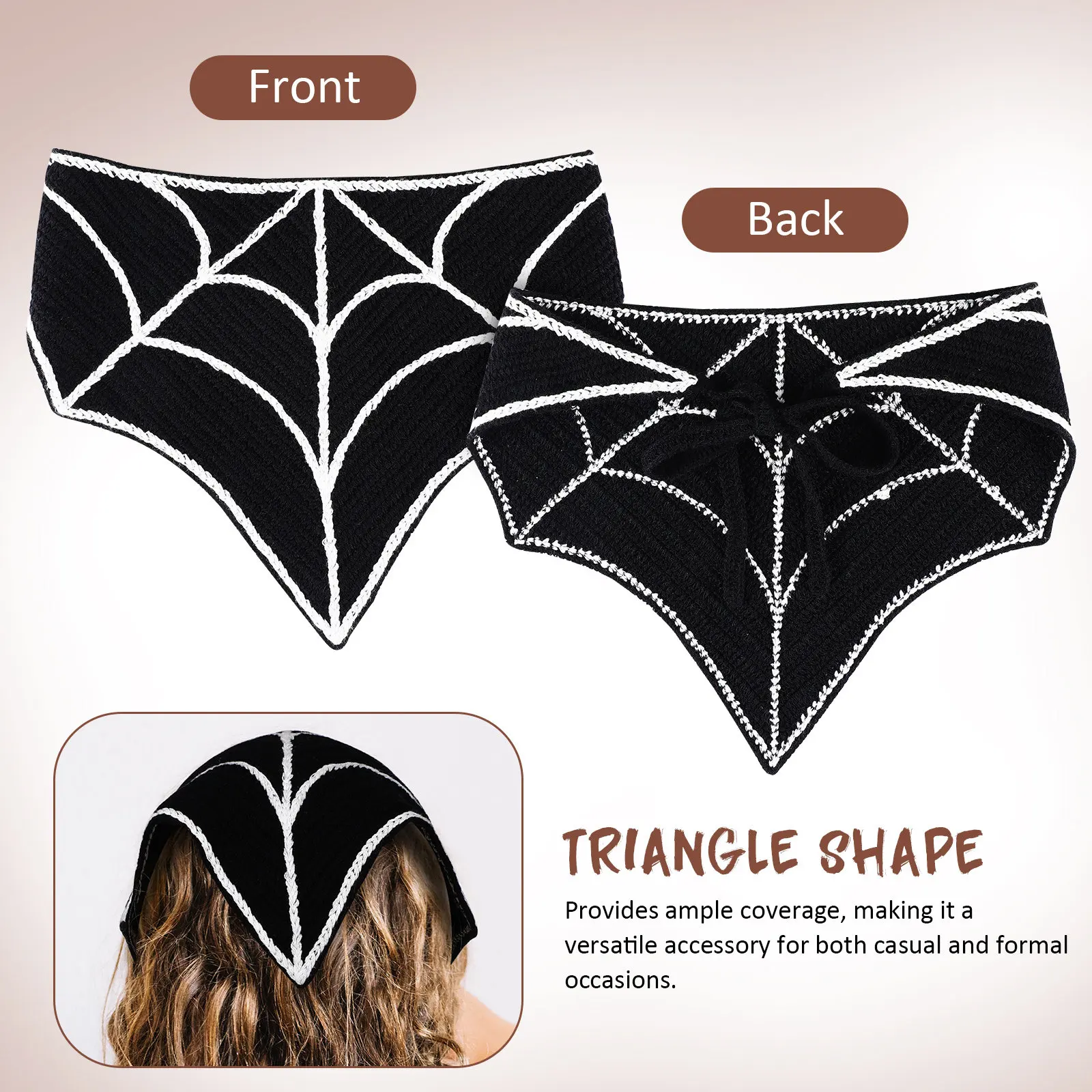할로윈 스파이더 웹 패턴의 삼각형 모양 헤드 스카프, - Spider Web Halloween Decoration 리뷰 및 가격