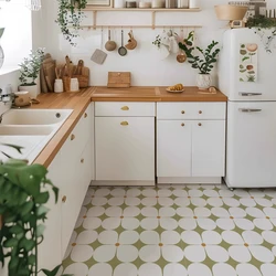 6 PCS  Peel and Stick Floor Tiles Waterproof Vinyl Wallpaper Easy DIY Self-Adhesive Flooring for Kitchen Bathroom