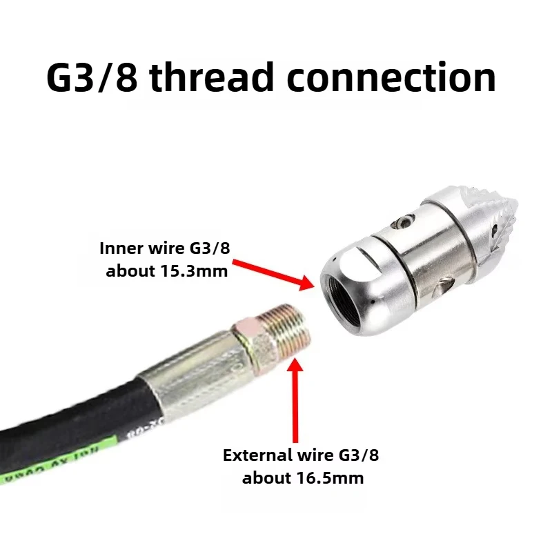 Municipal Sewer Drain Cleaning Nozzle - High Pressure Drill Tip for Grease & Clog Removal with Drain Cleaner Machines image 3
