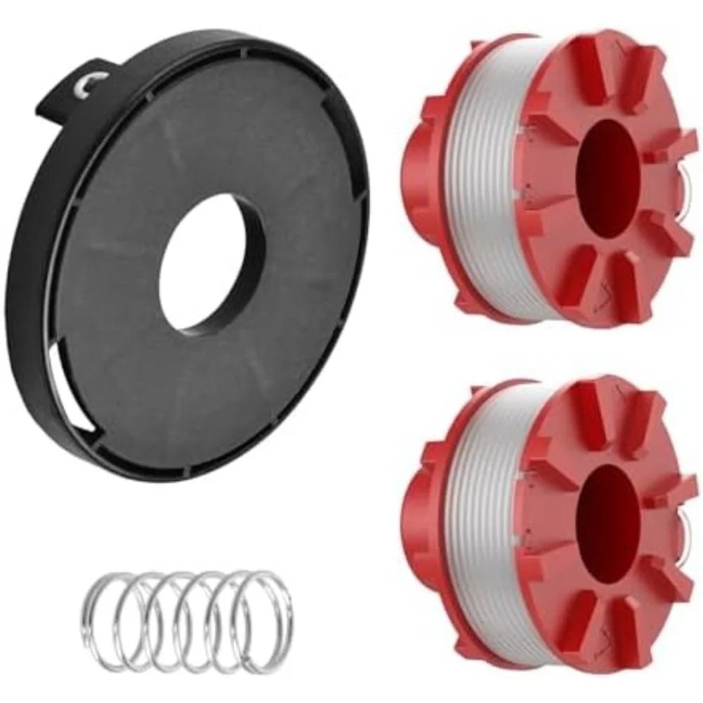 2pcs Trimmer Spool With Spool Cap Spring Replacement For GE-CT 3630 LI E SOLO Trimmer Spool Garden Power Tool Accessories