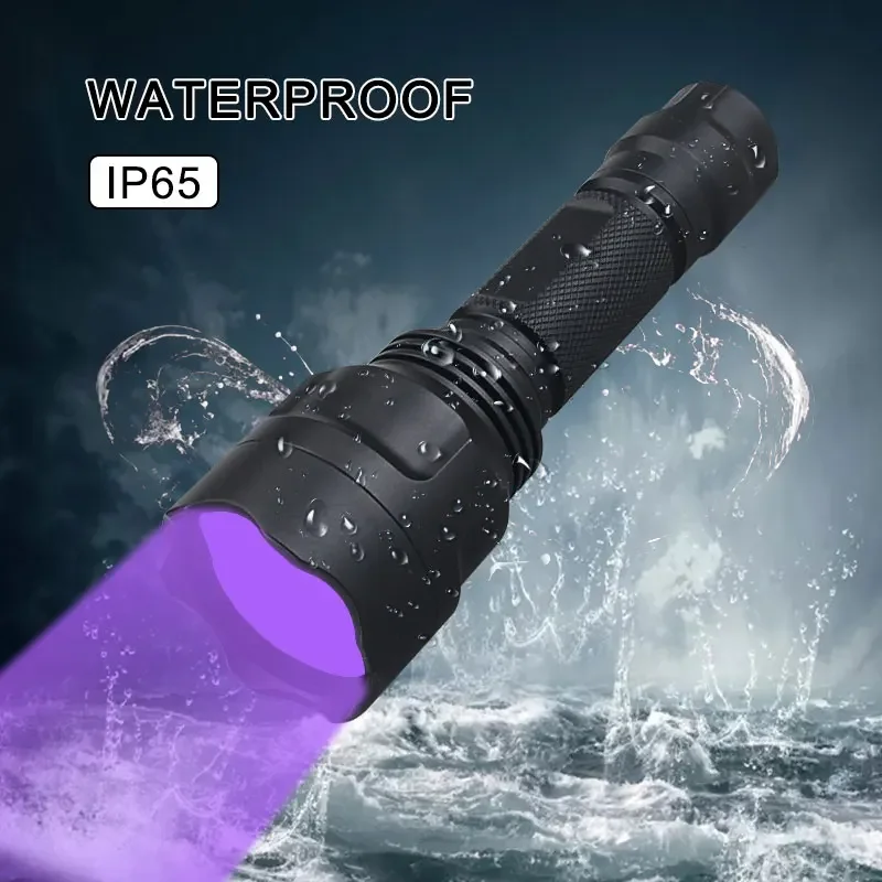 365nm Ultraviolet Flashlight Black Light Lamp Inspect Pet Urine Stains Scorpions Torch LED Violet Detection Light