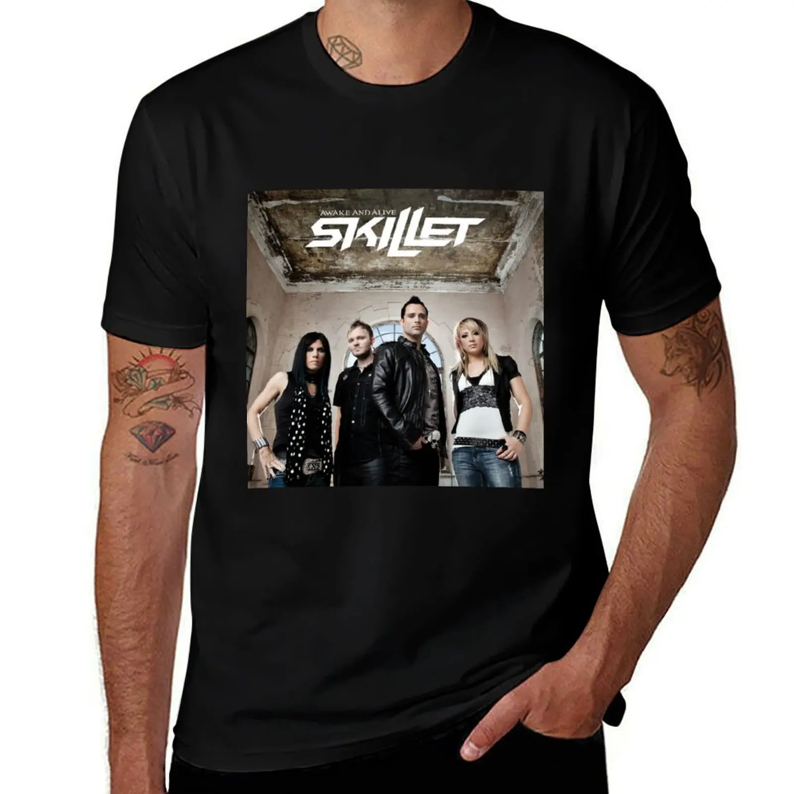 

Skillet awake and alive T-Shirt cotton t shirt pack t shirts for man slim fit t shirt personalised T-Shirt