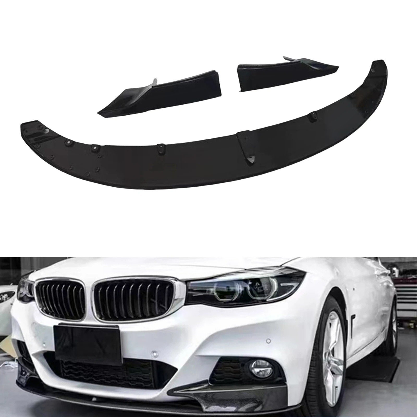 Front Spoiler Cover Lower Splitter Lip For BMW 3 Series GT F34 2014-2019