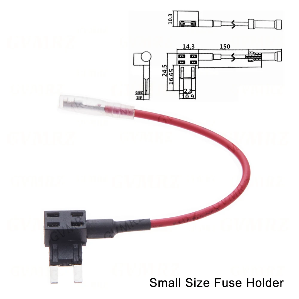 1PCS 12V Mini Small Medium Size Car Fuse Holder Add-a-circuit TAP Adapter with ATM Blade Fuse Micro Mini M2 Blue/Mini Blue