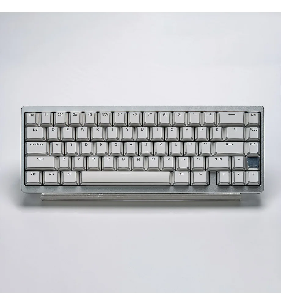 White folding edges and corners positive light transmission mechanical keyboard keycaps customized magnetic axis PBT two-color