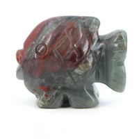 1.5in Natural Stone Carving Fish Statue Gemstone Animal Figurine Decor Creative Fish Tank Potted Micro Garden Landscape Ornament 4