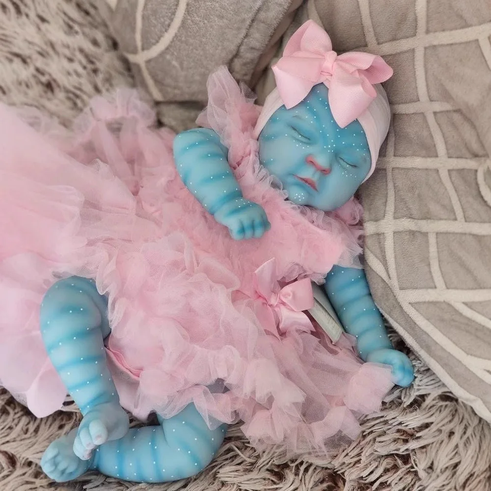 Originale NPK 19 pollici Pesche Avatar Full Body Vinile Reborn Baby Doll Fatto A Mano Realistico 3D Pelle Bagno Impermeabile Giocattolo Da Collezione