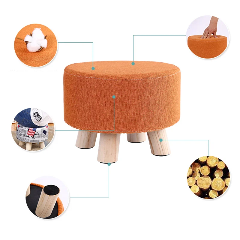 Small Wooden Stool For Kid Adult Multi-Functional Wooden Stool Seat Foot Rest Ideal For Entryway Foyer Hallway Garden