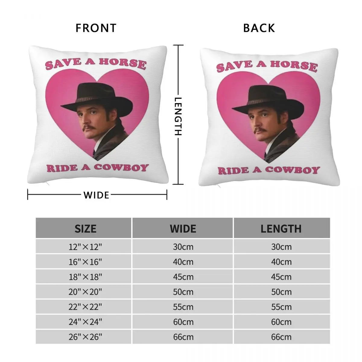 Big & Rich Save The Horse Ride A Cowboy Square Pillowcase Polyester Linen Velvet Creative Pillow Case Sofa Seater Cushion Case