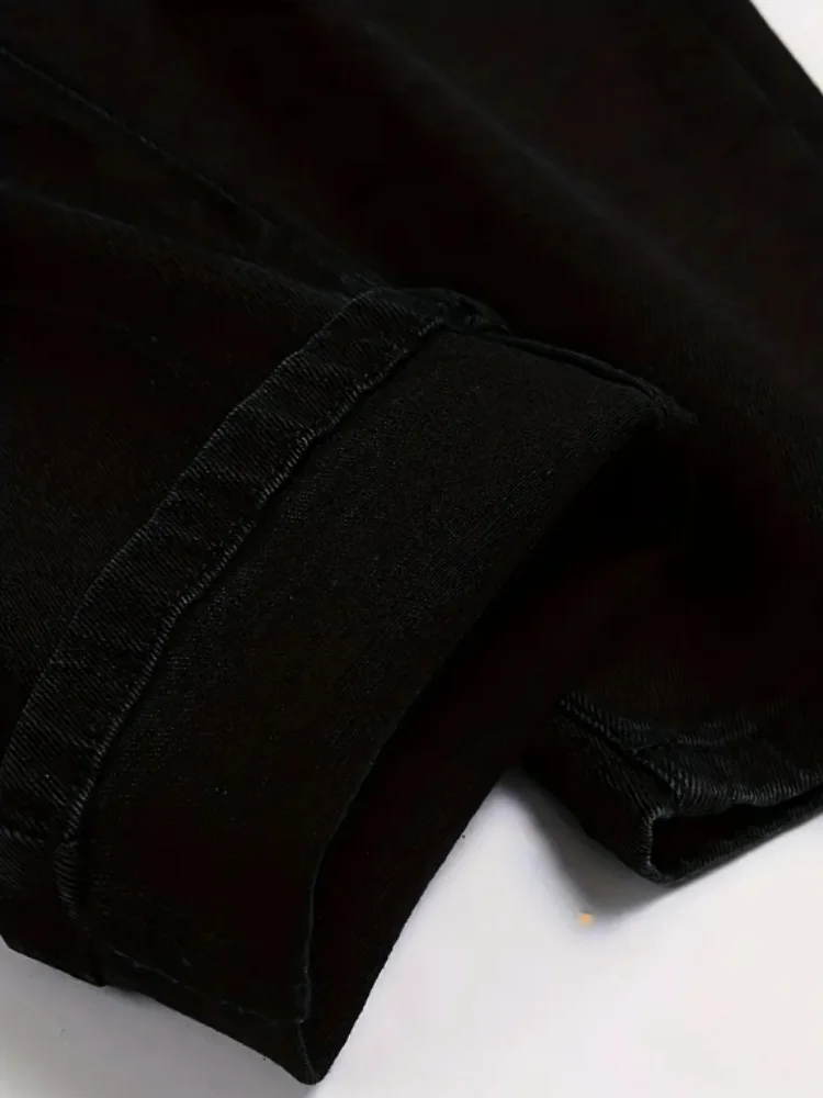 Мужские черные джинсы Slim Fit, вечный силуэт встречает современную эргономику