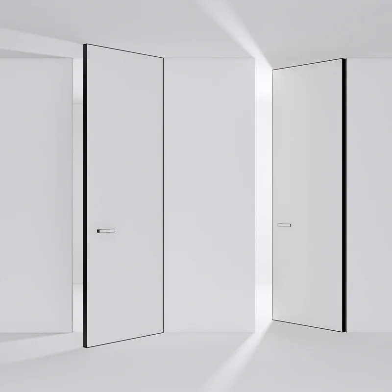 

frameless door Hidden frame aluminum wooden door Secret door Paint inner door Bedroom hidden door Paint-free door Factory