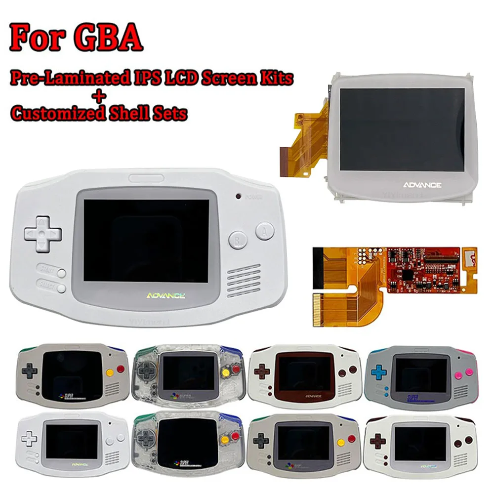 

IPS V3 Laminated Point to Point LCD Screen Kits with Dedicated Housing Shell Sets for Game Boy Advance GBA Game Console IPS LCD