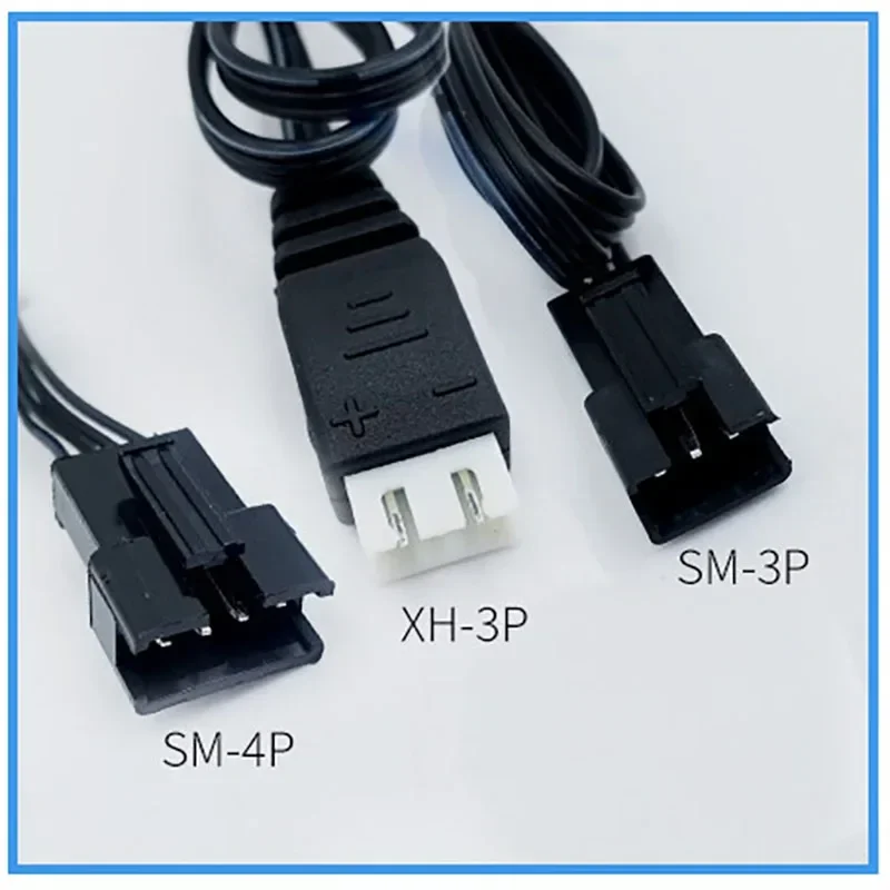 1pcs SM-3P/XH-3P/SM-4P Forward Plug 7.4V 800mA NiMh/NiCd Battery Pack USB Charger Cable for Electric Car Toy USB Charging Cable