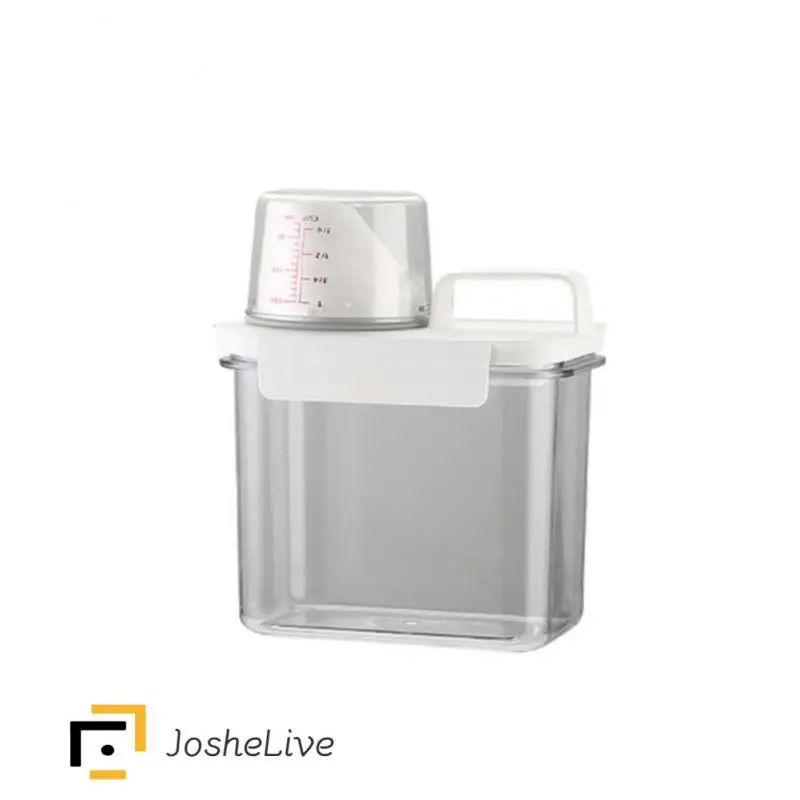 2300ml Airtight Laundry Detergent Powder Storage Box Container With Lids Grain Storage Jar Bleach Storage Container With Labels