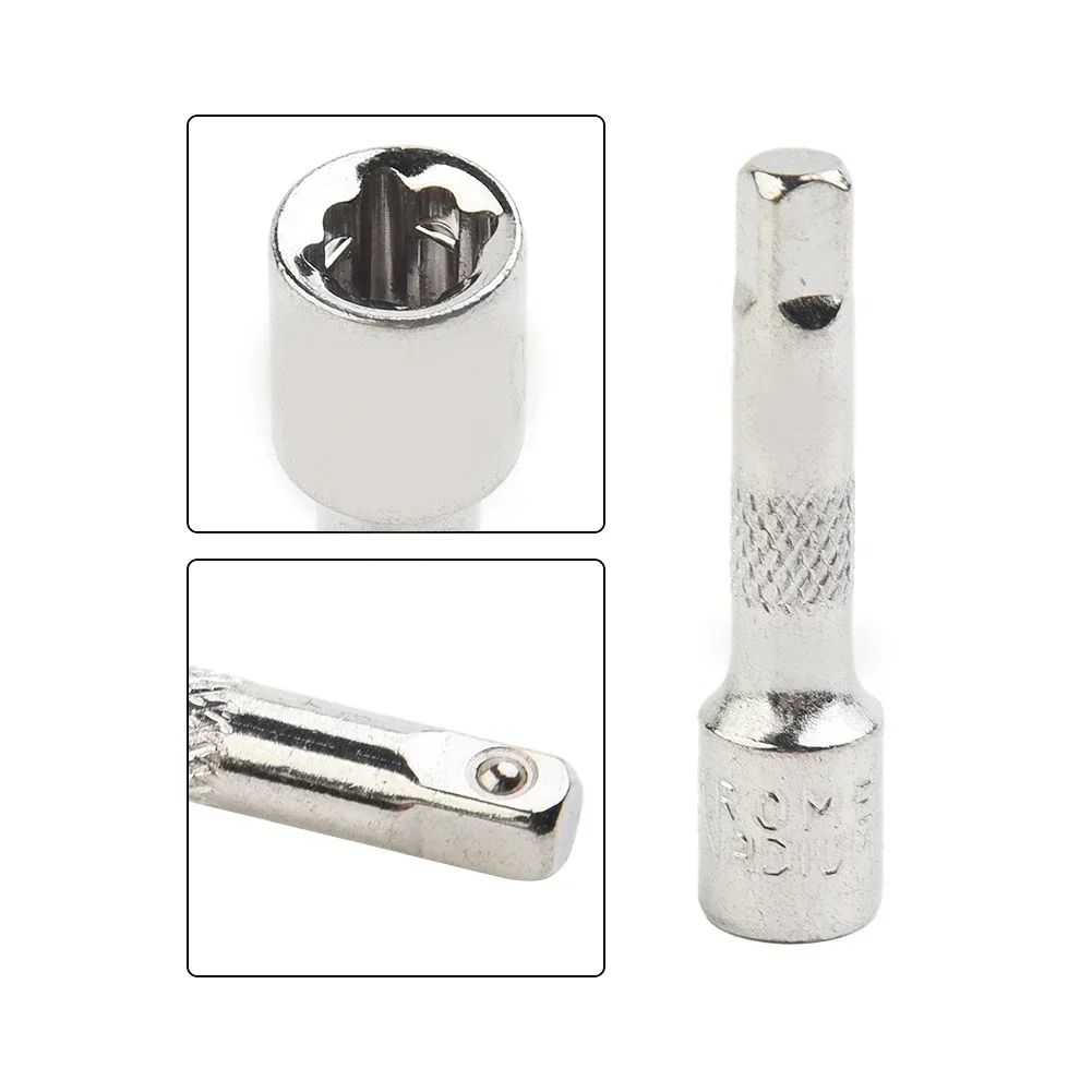 Useful Practical Extender Bar Sleeve Wrench Sliding Rod Small Square Rod Wrench Ratchet Socket Silver 1/4 Inch