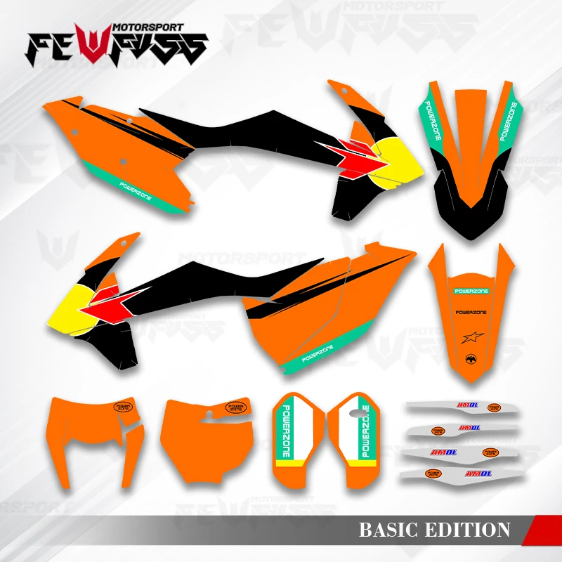 

Fewfuss графические наклейки наклейки мотоцикл фон на заказ для KTM SX SXF XC XCF 2016-2018 EXC EXCF XCW 2017-2019 010