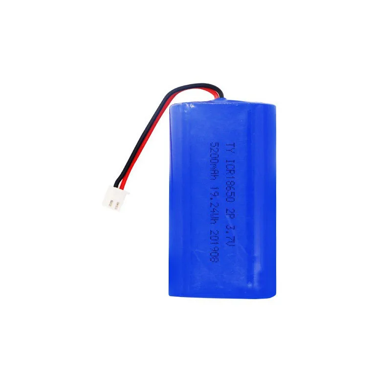 buy more will cheap 7.4V ICR18650 lithium battery pack with protective plate 2600mAh handheld printer charging lithium battery